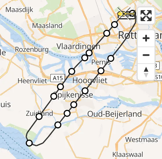 Vlucht Traumahelikopter PH-UMC van Rotterdam The Hague Airport naar Rotterdam The Hague Airport op zaterdag 3 augustus 2024 13:08