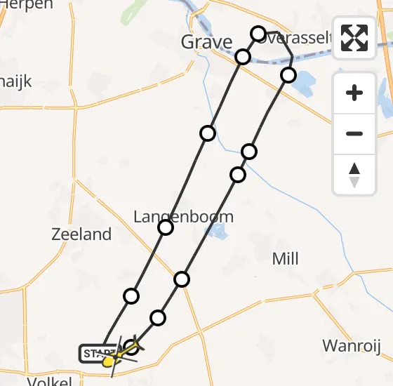 Vlucht Traumahelikopter PH-LLN van Vliegbasis Volkel naar Vliegbasis Volkel op zaterdag 3 augustus 2024 13:32