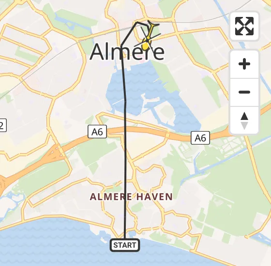 Vlucht Politiehelikopter PH-PXB van Almere naar Almere op zaterdag 3 augustus 2024 15:31