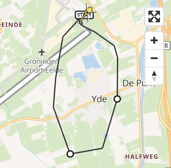 Vlucht Traumahelikopter PH-MAA van Groningen Airport Eelde naar Groningen Airport Eelde op zaterdag 3 augustus 2024 17:50
