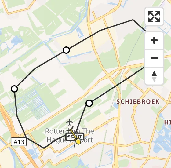 Vlucht Traumahelikopter PH-UMC van Rotterdam The Hague Airport naar Rotterdam The Hague Airport op zaterdag 3 augustus 2024 19:46