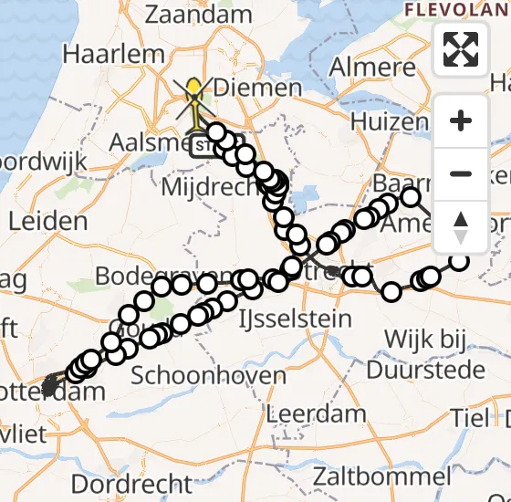 Vlucht Politiehelikopter PH-PXY van Amstelveen naar Amstelveen op zaterdag 3 augustus 2024 20:24