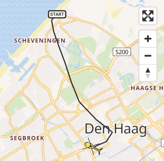 Vlucht Traumahelikopter PH-UMC van Den Haag naar Den Haag op zaterdag 3 augustus 2024 20:40