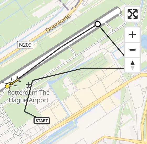 Vlucht Traumahelikopter PH-UMC van Rotterdam The Hague Airport naar Rotterdam The Hague Airport op zaterdag 3 augustus 2024 22:18