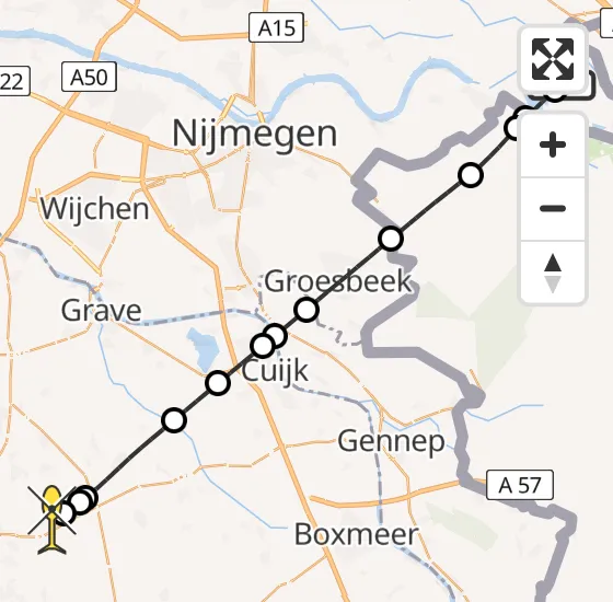 Vlucht Traumahelikopter PH-LLN van Herwen naar Vliegbasis Volkel op zaterdag 3 augustus 2024 23:26