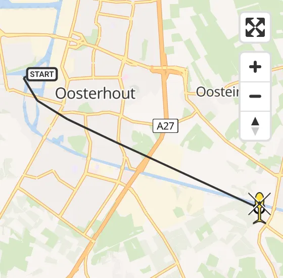 Vlucht Traumahelikopter PH-UMC van Oosterhout naar Dorst op zondag 4 augustus 2024 13:50
