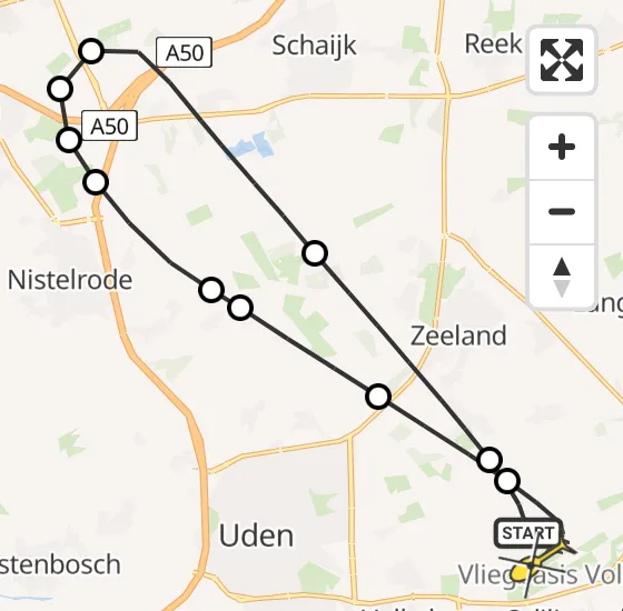 Vlucht Traumahelikopter PH-LLN van Vliegbasis Volkel naar Vliegbasis Volkel op zondag 4 augustus 2024 14:24