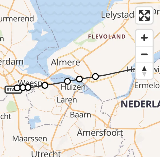 Vlucht Traumahelikopter PH-DOC van Academisch Medisch Centrum (AMC) naar Harderwijk op zondag 4 augustus 2024 15:06