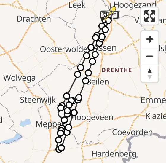 Vlucht Traumahelikopter PH-MAA van Groningen Airport Eelde naar Groningen Airport Eelde op zondag 4 augustus 2024 15:37