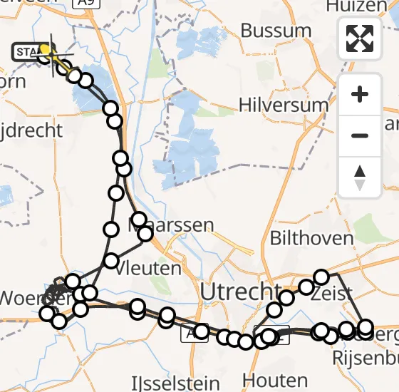 Vlucht Politiehelikopter PH-PXY van Amstelveen naar Ouderkerk aan de Amstel op maandag 5 augustus 2024 12:55