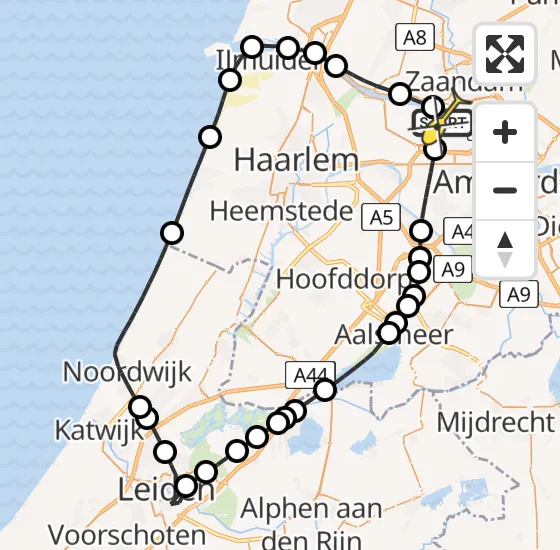 Vlucht Traumahelikopter PH-DOC van Amsterdam Heliport naar Amsterdam Heliport op maandag 5 augustus 2024 13:23