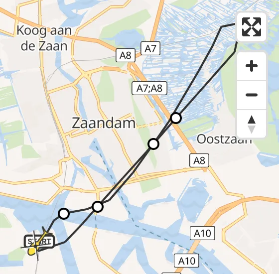 Vlucht Traumahelikopter PH-DOC van Amsterdam Heliport naar Amsterdam Heliport op maandag 5 augustus 2024 16:57