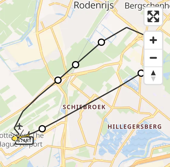 Vlucht Traumahelikopter PH-UMC van Rotterdam The Hague Airport naar Rotterdam The Hague Airport op vrijdag 9 augustus 2024 6:18