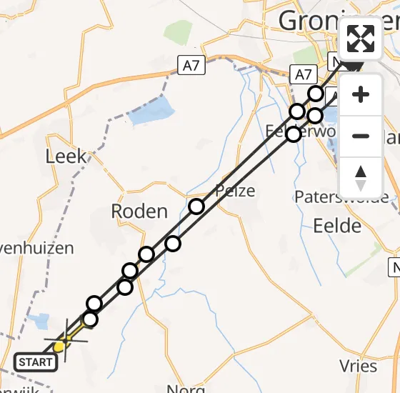 Vlucht Politiehelikopter PH-PXB van Een naar Een op vrijdag 9 augustus 2024 6:43