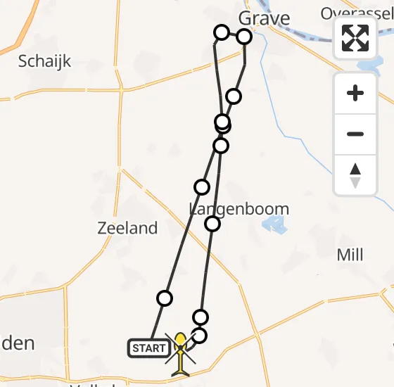 Vlucht Traumahelikopter PH-LLN van Vliegbasis Volkel naar Vliegbasis Volkel op vrijdag 9 augustus 2024 8:40