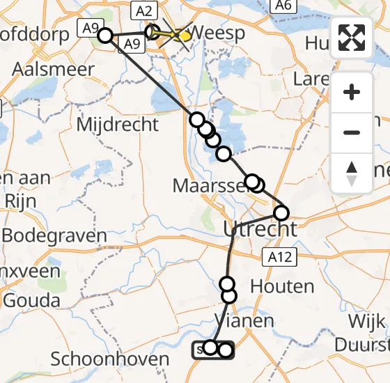 Vlucht Politiehelikopter PH-PXE van Lexmond naar Amsterdam op vrijdag 9 augustus 2024 13:32