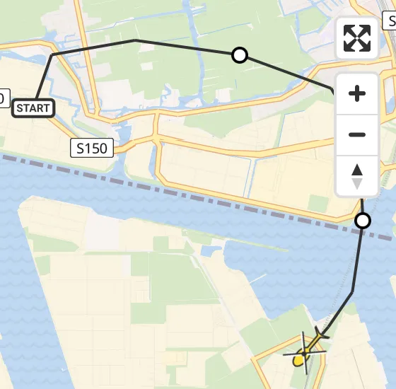 Vlucht Traumahelikopter PH-DOC van Westzaan naar Amsterdam Heliport op vrijdag 9 augustus 2024 20:28