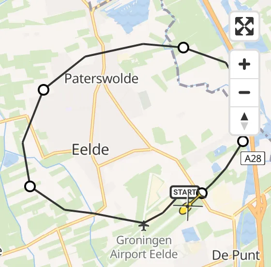 Vlucht Traumahelikopter PH-TTR van Groningen Airport Eelde naar Groningen Airport Eelde op zaterdag 10 augustus 2024 2:56