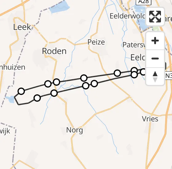 Vlucht Traumahelikopter PH-TTR van Groningen Airport Eelde naar Groningen Airport Eelde op zaterdag 10 augustus 2024 9:25