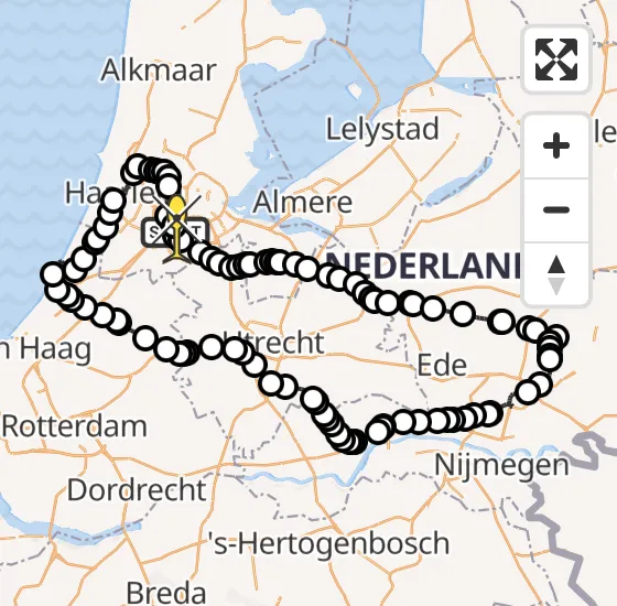 Vlucht Politiehelikopter PH-PXF van Schiphol naar Schiphol op zaterdag 10 augustus 2024 9:48