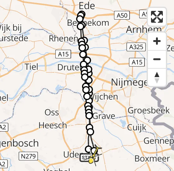 Vlucht Traumahelikopter PH-LLN van Vliegbasis Volkel naar Vliegbasis Volkel op zaterdag 10 augustus 2024 10:42