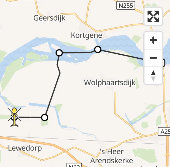 Vlucht Kustwachthelikopter PH-NCG van Kats naar Vliegveld Midden-Zeeland op zaterdag 10 augustus 2024 12:09