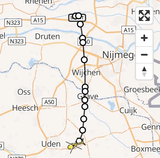 Vlucht Traumahelikopter PH-LLN van Zetten naar Vliegbasis Volkel op zaterdag 10 augustus 2024 12:36