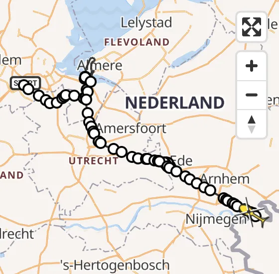 Vlucht Politiehelikopter PH-PXF van Schiphol naar Bimmen op zaterdag 10 augustus 2024 15:54