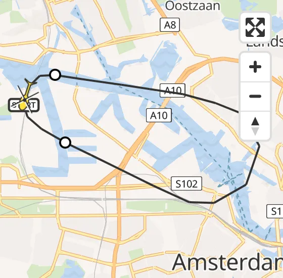 Vlucht Traumahelikopter PH-DOC van Amsterdam Heliport naar Amsterdam Heliport op zaterdag 10 augustus 2024 16:12