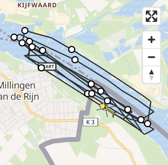 Vlucht Politiehelikopter PH-PXF van Millingen aan de Rijn naar Bimmen op zaterdag 10 augustus 2024 17:10