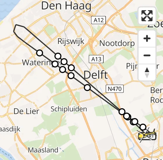 Vlucht Traumahelikopter PH-UMC van Rotterdam The Hague Airport naar Rotterdam The Hague Airport op zaterdag 10 augustus 2024 18:43