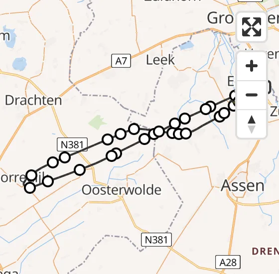 Vlucht Traumahelikopter PH-TTR van Groningen Airport Eelde naar Groningen Airport Eelde op zaterdag 10 augustus 2024 22:40