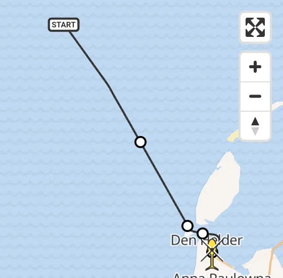 Vlucht Kustwachthelikopter PH-SAR van  naar Vliegveld De Kooy op zondag 11 augustus 2024 4:13