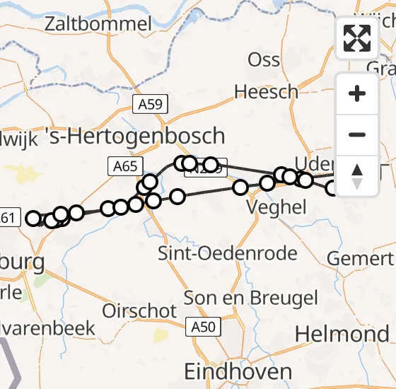 Vlucht Traumahelikopter PH-LLN van Vliegbasis Volkel naar Vliegbasis Volkel op zondag 11 augustus 2024 7:30