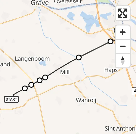 Vlucht Traumahelikopter PH-LLN van Vliegbasis Volkel naar Cuijk op zondag 11 augustus 2024 11:51