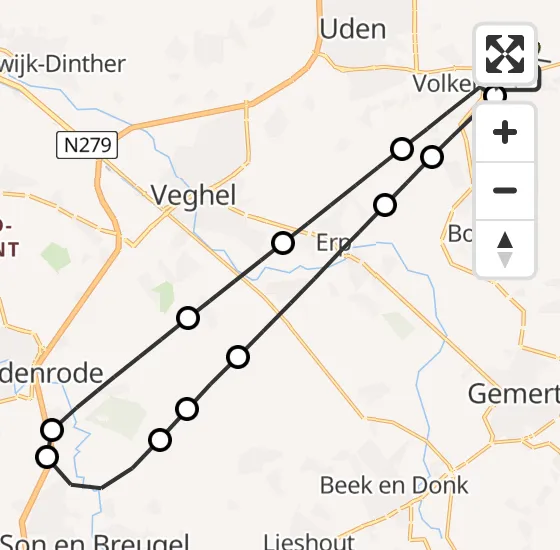 Vlucht Traumahelikopter PH-LLN van Vliegbasis Volkel naar Vliegbasis Volkel op zondag 11 augustus 2024 20:38