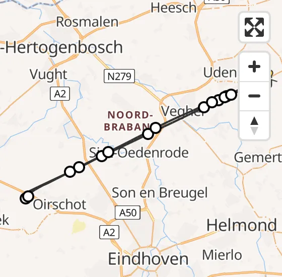 Vlucht Traumahelikopter PH-LLN van Vliegbasis Volkel naar Vliegbasis Volkel op zondag 11 augustus 2024 22:26