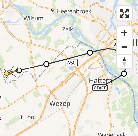 Vlucht Politiehelikopter PH-PXB van Hattem naar Kamperveen op maandag 12 augustus 2024 17:25