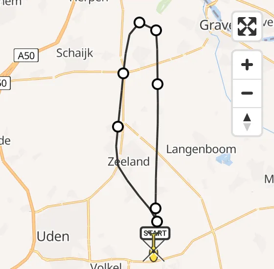 Vlucht Traumahelikopter PH-LLN van Vliegbasis Volkel naar Vliegbasis Volkel op maandag 12 augustus 2024 20:55