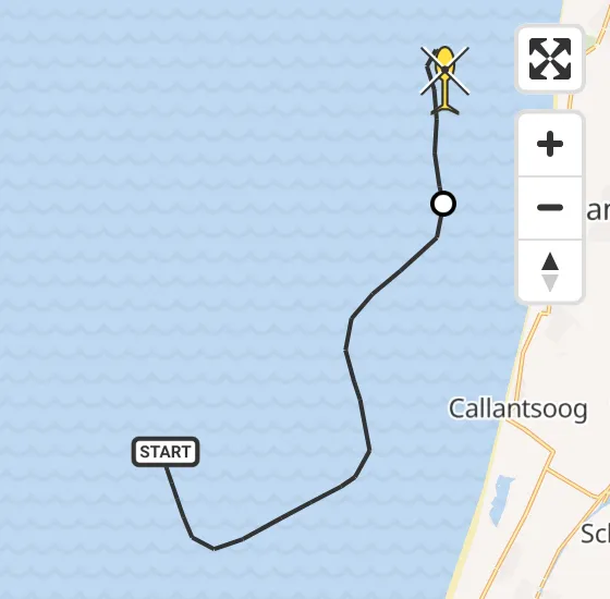 Vlucht Kustwachthelikopter PH-SAR van  naar Den Helder op dinsdag 13 augustus 2024 11:02