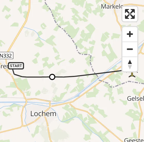 Vlucht Traumahelikopter PH-LLN van Laren naar Markelo op dinsdag 13 augustus 2024 12:39