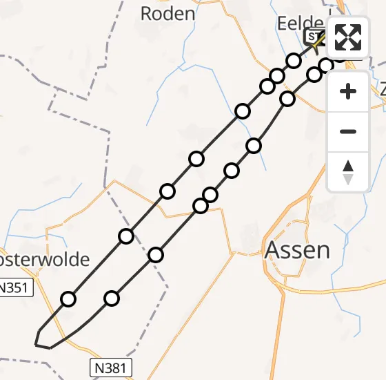 Vlucht Traumahelikopter PH-TTR van Groningen Airport Eelde naar Groningen Airport Eelde op dinsdag 13 augustus 2024 17:16