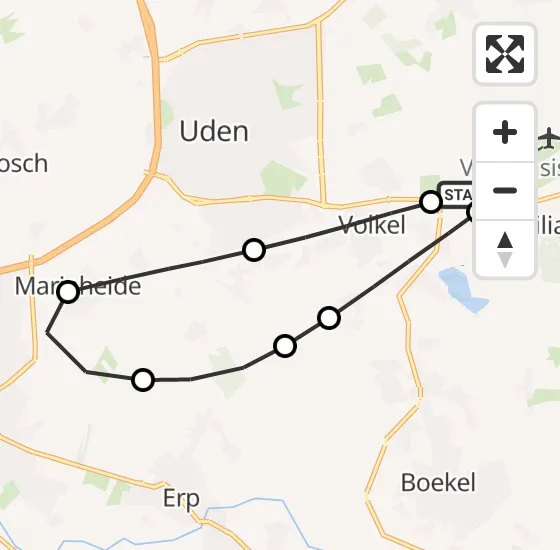 Vlucht Traumahelikopter PH-LLN van Vliegbasis Volkel naar Vliegbasis Volkel op dinsdag 13 augustus 2024 18:04