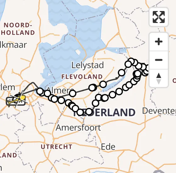 Vlucht Politiehelikopter PH-PXF van Schiphol naar Schiphol op woensdag 14 augustus 2024 10:08