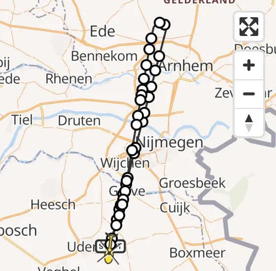 Vlucht Traumahelikopter PH-LLN van Vliegbasis Volkel naar Vliegbasis Volkel op woensdag 14 augustus 2024 13:18