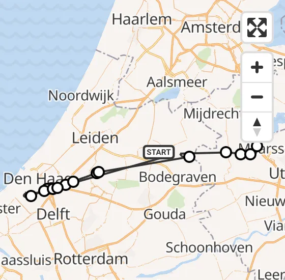 Vlucht Politiehelikopter PH-PXB van Aarlanderveen naar Abcoude op woensdag 14 augustus 2024 16:20