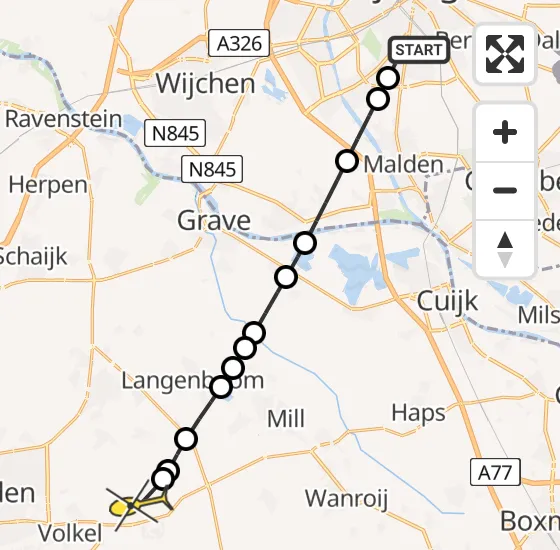 Vlucht Traumahelikopter PH-LLN van Radboud Universitair Medisch Centrum naar Vliegbasis Volkel op woensdag 14 augustus 2024 16:28