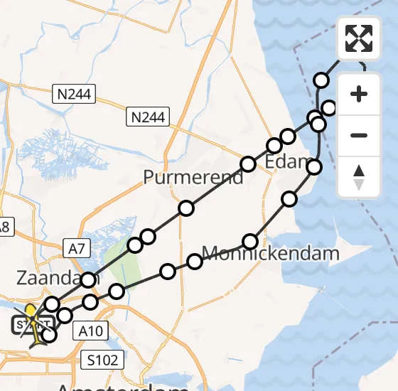 Vlucht Traumahelikopter PH-DOC van Amsterdam Heliport naar Amsterdam Heliport op woensdag 14 augustus 2024 17:45