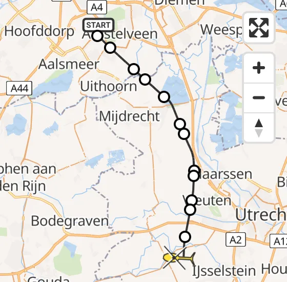 Vlucht Politiehelikopter PH-PXF van Schiphol naar Montfoort op donderdag 15 augustus 2024 8:55