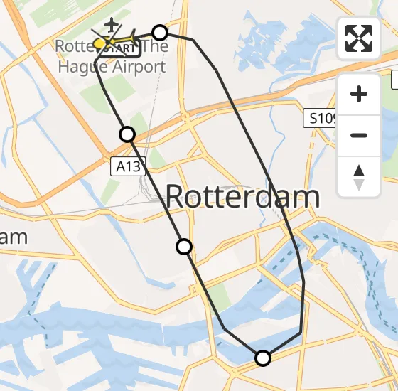 Vlucht Traumahelikopter PH-UMC van Rotterdam The Hague Airport naar Rotterdam The Hague Airport op donderdag 15 augustus 2024 13:50